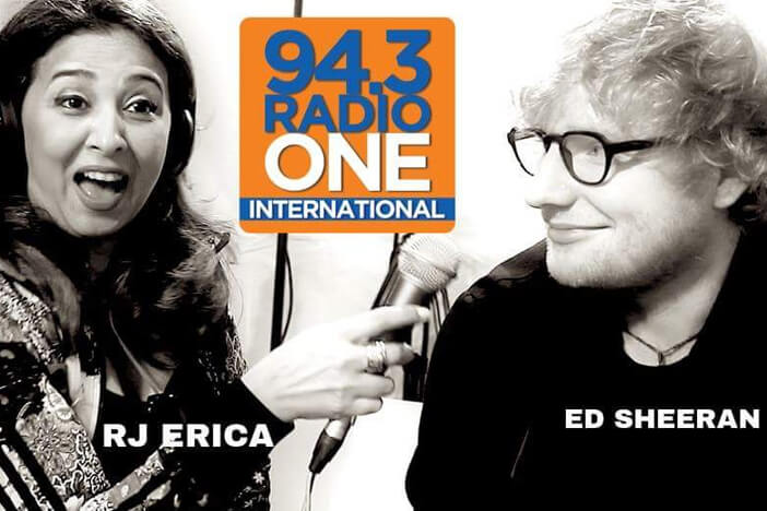 RJ Erica with Ed Sheeran